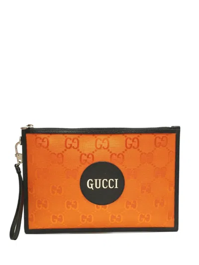Pre-owned Gucci Off The Grid Clutch Bag In Orange