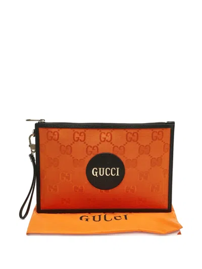 Pre-owned Gucci Off The Grid Clutch Bag In Orange