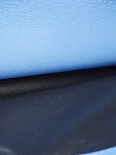 Pre-owned Roger Vivier Vintage Viv Leather Shoulder Bag In Blue