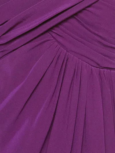 Pre-owned Nicole Miller Ruched Top In Purple