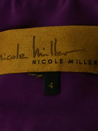 Pre-owned Nicole Miller Ruched Top In Purple