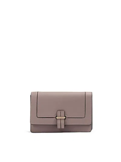 Giada Women's Leather Clutch Bag In Powder Pink In Purple