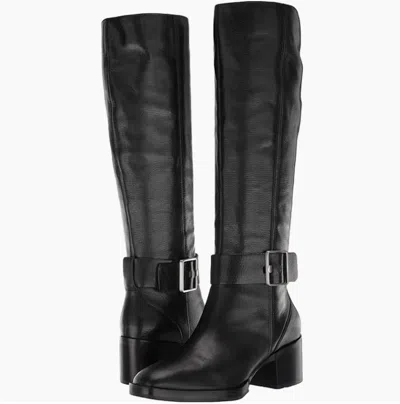 Via Spiga Women's Garnett Glossy Leather Tall Boots In Black In Black