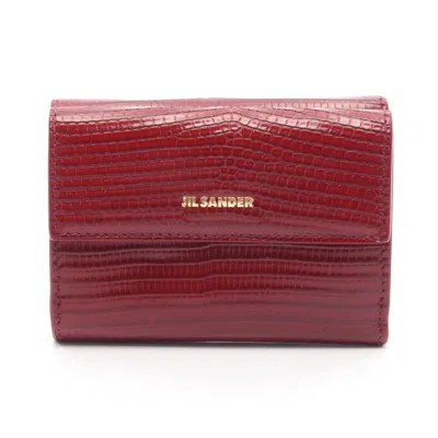 Jil Sander Baby Wallet Leather Wallet In Red