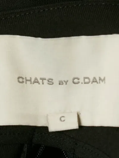 Pre-owned Chats By C.dam One-shoulder Cut-out Maxi Dress In Black