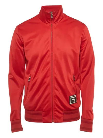 Pre-owned Dolce & Gabbana Appliqué Zip Jacket In Red