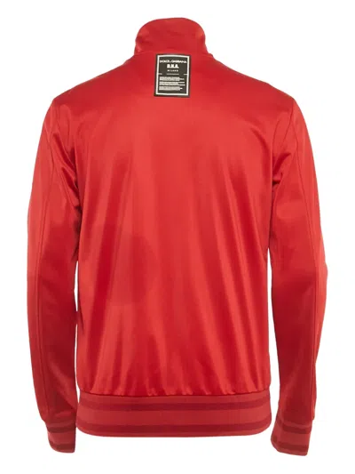 Pre-owned Dolce & Gabbana Appliqué Zip Jacket In Red