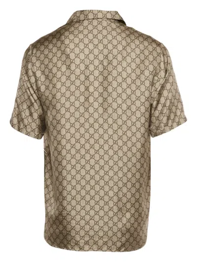 Pre-owned Gucci X Disney Gg-pattern Shirt In Neutral