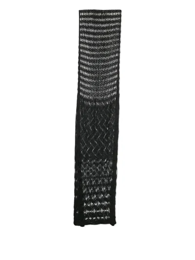 Pre-owned Missoni Patterned Scarf In Black