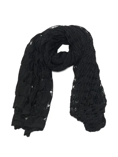 Pre-owned Missoni Patterned Scarf In Black