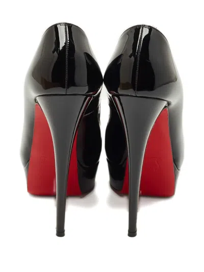 Pre-owned Christian Louboutin Lady Peep Peep-toe Platform Pumps In Black