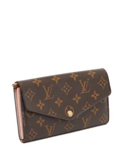 Pre-owned Louis Vuitton Sarah Monogram Canvas Wallet In Brown