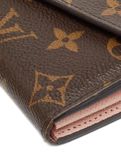 Pre-owned Louis Vuitton Sarah Monogram Canvas Wallet In Brown