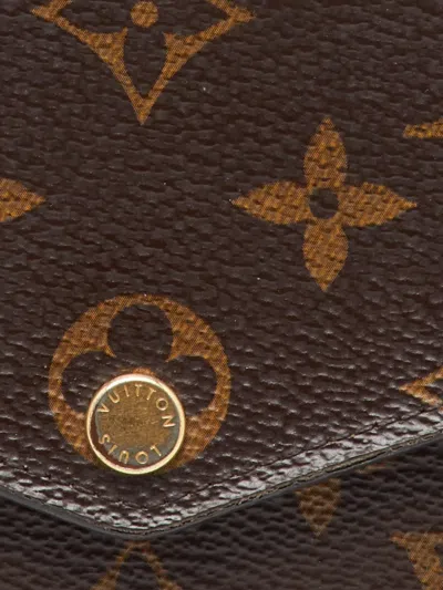 Pre-owned Louis Vuitton Sarah Monogram Canvas Wallet In Brown