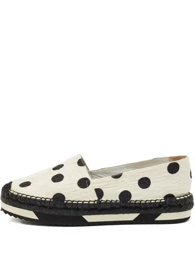 Pre-owned Dolce & Gabbana Polka-dot Espadrille In Neutral