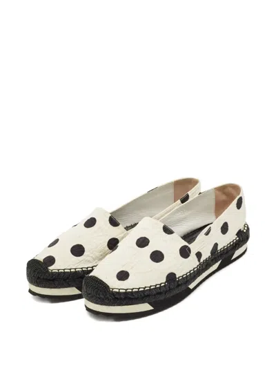 Pre-owned Dolce & Gabbana Polka-dot Espadrille In Neutral