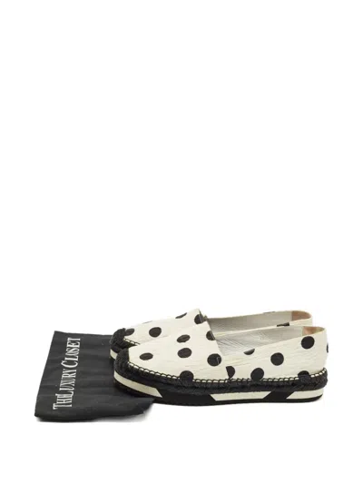 Pre-owned Dolce & Gabbana Polka-dot Espadrille In Neutral