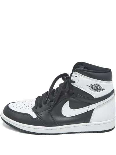 Pre-owned Jordan Lace-up High-top Sneakers In Black