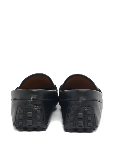 Pre-owned Gucci Web-detail Loafers In Black