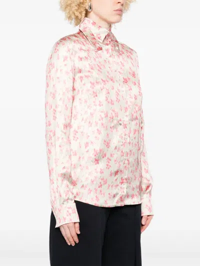 Loewe Floral-print Shirt In Pink