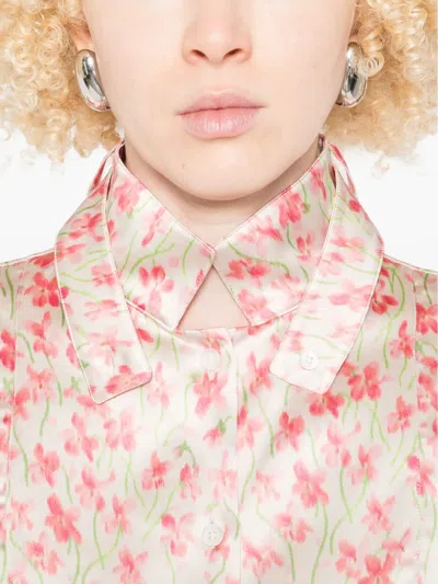 Loewe Floral-print Shirt In Pink