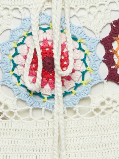 Pre-owned Lovers & Friends Crochet Top And Skirt In White