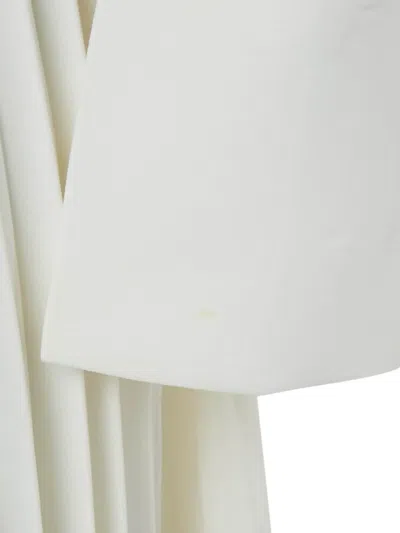 Pre-owned Khaite Plissé-detail Asymmetric Midi Dress In White