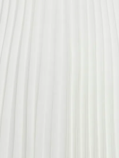 Pre-owned Khaite Plissé-detail Asymmetric Midi Dress In White