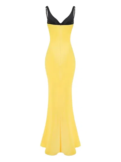 Pre-owned Rasario Cut-out Maxi Dress In Yellow