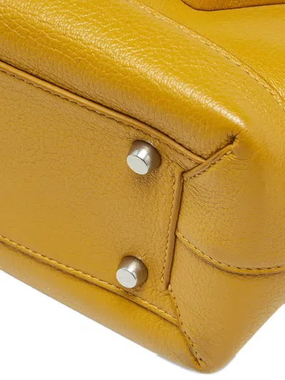 Pre-owned Bottega Veneta Maxi Intrecciato Arco 33 Woven Leather Tote Bag In Yellow