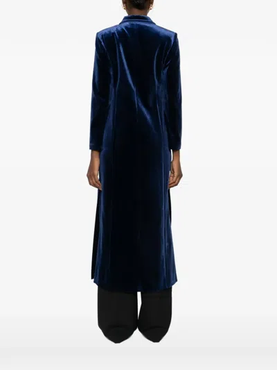 Blanca Vita Double-breasted Coat In Blue