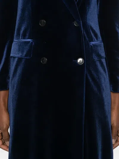 Blanca Vita Double-breasted Coat In Blue