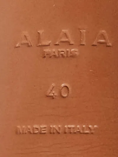 Pre-owned Alaïa Lace-up Platform-heel Pump In Black