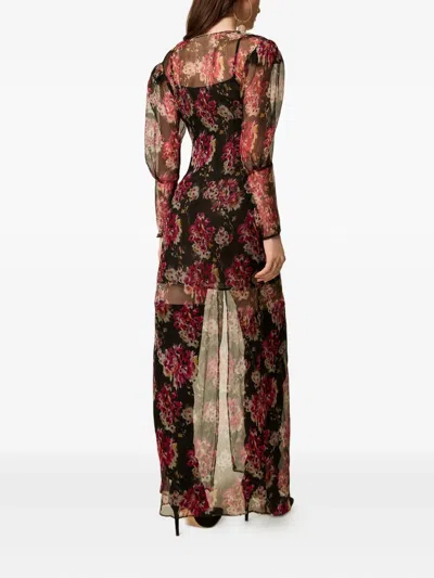 Twinset Floral-print Maxi Dress In Multi