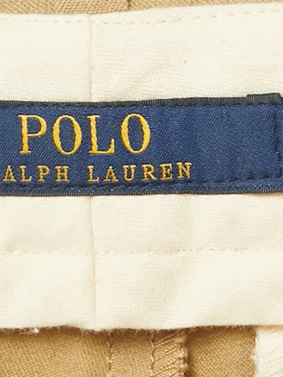 Pre-owned Polo Ralph Lauren Vintage Concealed-fastening Belt-loops Trousers In Brown