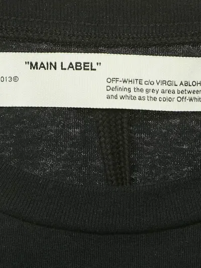Pre-owned Off-white Backbone-print Cotton T-shirt In Black