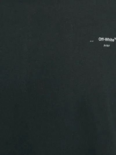 Pre-owned Off-white Backbone-print Cotton T-shirt In Black