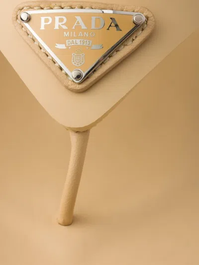 Prada Rubber Thong Sandals In Neutral