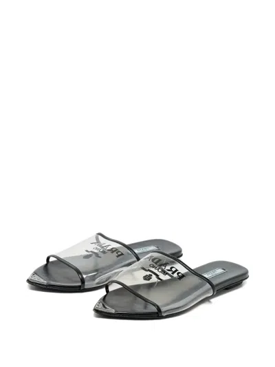 Pre-owned Prada Transparent Slides In White