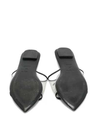 Pre-owned Prada Transparent Slides In White