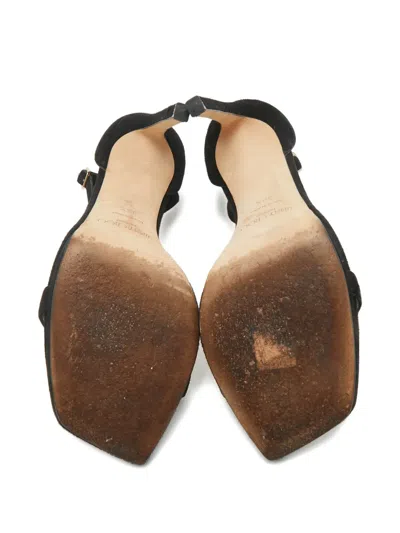 Pre-owned Jimmy Choo Alva Ankle-strap Sandals In Black