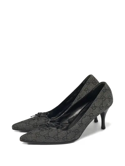 Pre-owned Gucci Bow-detail Pumps In Black