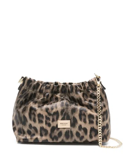 Marc Ellis Leopard Chain Satchel In Brown