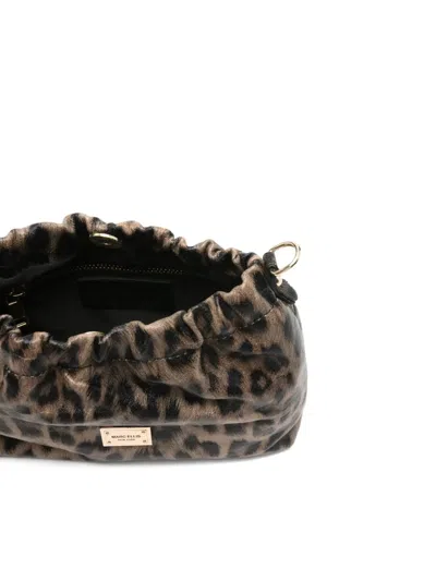 Marc Ellis Leopard Chain Satchel In Brown