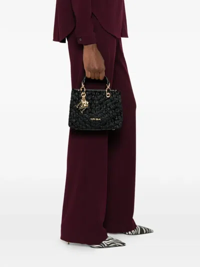 Marc Ellis Arisu Lettering-charm Crossbody Bag In Brown