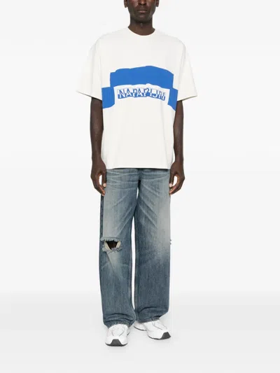 Napapijri Logo Crew-neck T-shirt In Multi