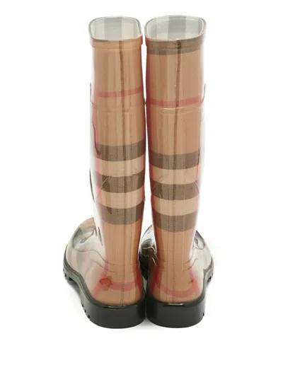 Pre-owned Burberry Marsh High Boots In Neutral