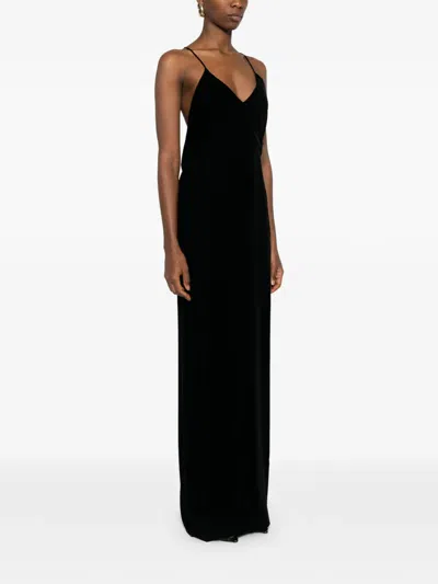 Tom Ford V-neck Gown Dress In Black