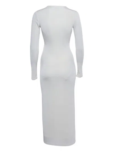 Pre-owned Significant Other Cut-out Maxi Dress In Neutral