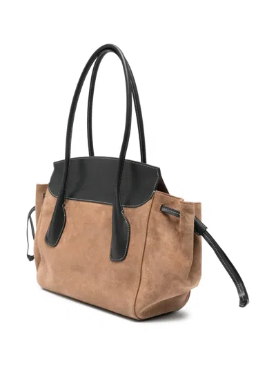 Jil Sander Leather Tote Bag In Brown